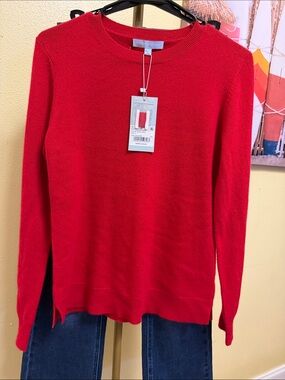 ANTONIO MELANI Bright Red Crewneck Sweater